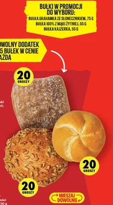 Bułka 100% z mąki żytniej promocja w Biedronka