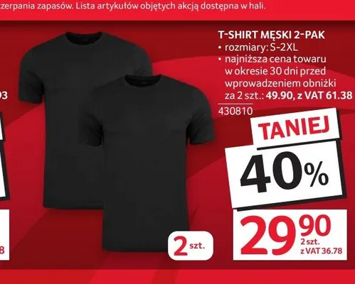 T-shirt męski 2-pak promocja w Selgros