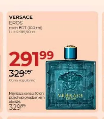 Woda toaletowa Versace Eros promocja w Drogerie Jawa