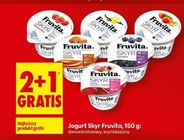 Jogurt Skyr dwuwarstwowy wymieszany  promocja w Biedronka