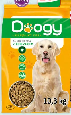 Sucha karma dla psa z kurczakiem Doogy promocja w Dino