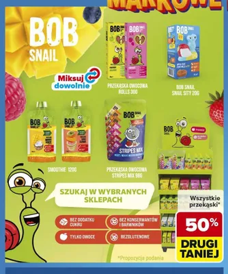Przekąska owocowa Bob Snail Sity promocja w Carrefour