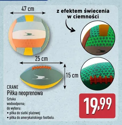 Piłka neoprenowa CRANE promocja w Aldi