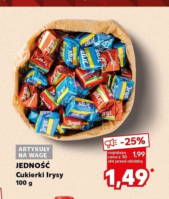 Cukierki Irysy Jedność promocja w Kaufland