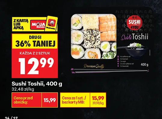Sushi Toshii promocja w Biedronka