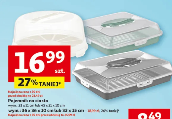 Pojemnik na ciasto promocja w Auchan