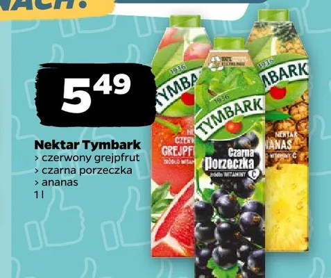 Nektar Tymbark czarna porzeczka promocja w Netto