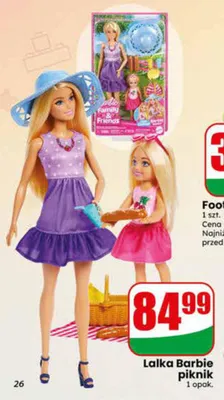 Lalka Barbie piknik promocja w Dino