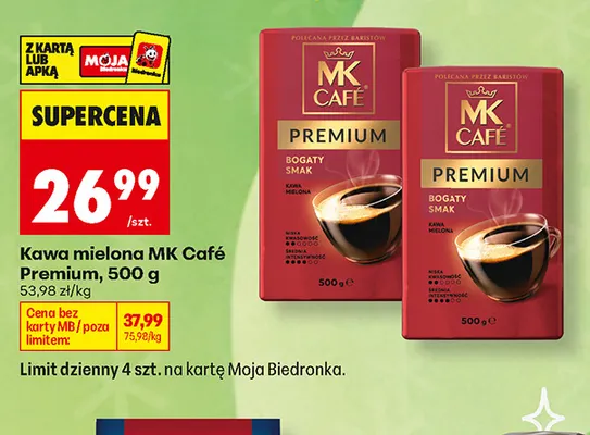 Kawa mielona MK Café Premium promocja w Biedronka