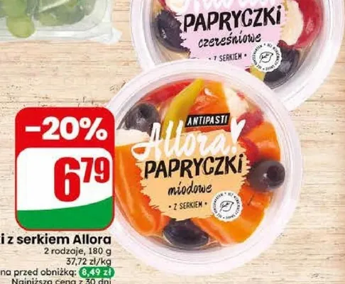Papryczki czereśniowe z serkiem Allora promocja w Dino