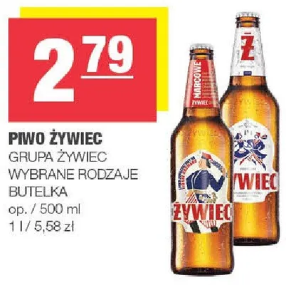 Piwo Grupa Żywiec wybrane rodzaje butelka promocja w SPAR