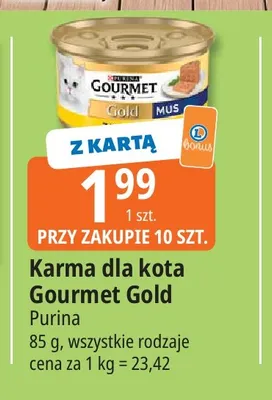 Karma dla kota Purina Gourmet Gold promocja w Leclerc