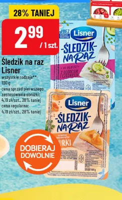 Śledzik na raz z kurkami Lisner promocja w POLOmarket
