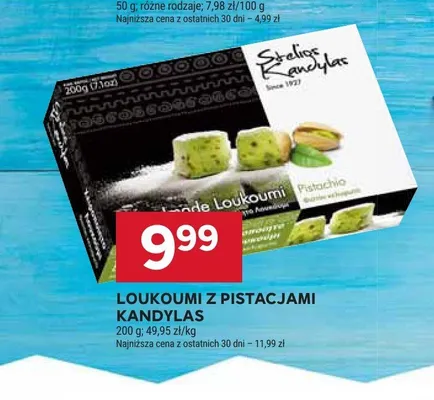 Loukoumi z pistacjami Kandylas promocja w Stokrotka