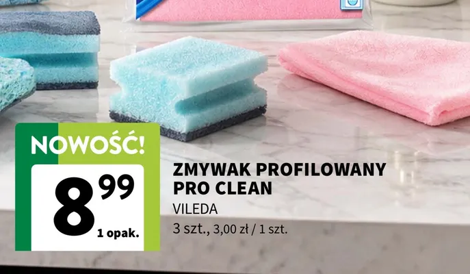 Zmywak profilowany Vileda Pro Clean promocja w Intermarche