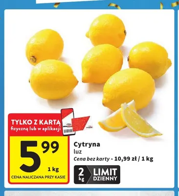 Cytryny promocja w Intermarche