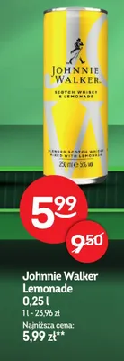 Napój alkoholowy Johnnie Walker Lemonade promocja w Żabka