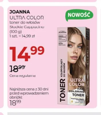 Toner do włosów Ultra Color Słodkie Cappucino Joanna promocja w Drogerie Jawa