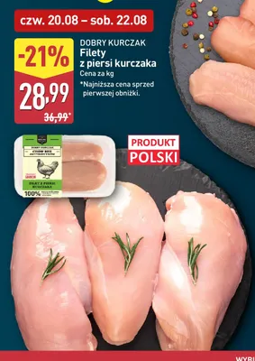 Filety z piersi kurczaka Dobry Kurczak promocja w Aldi
