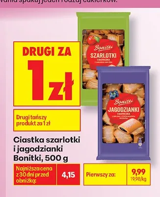 Ciastka jagodzianki Bonitki promocja w Biedronka