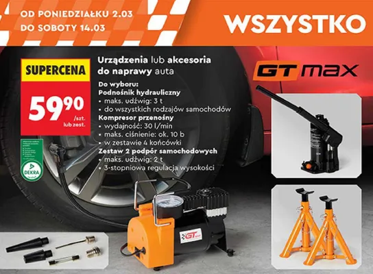 Zestaw 2 podpór samochodowych promocja w Biedronka