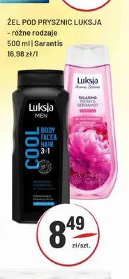 Żel pod prysznic Luksja Men Cool 3 in 1 promocja w Sedal
