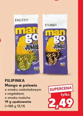 Mango w polewie o smaku matcha Filipinka promocja w Kaufland