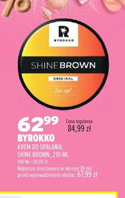 Krem do opalania Byrokko Shine Brown promocja w Drogerie Natura