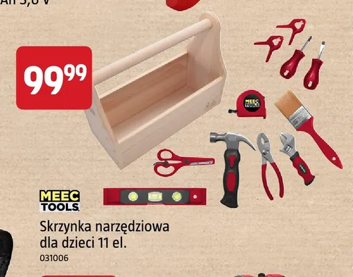 Skrzynka narzędziowa dla dzieci 11 el. Meec Tools promocja w Jula