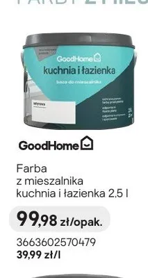 Farba z mieszalnika kuchnia i łazienka GoodHome promocja w Castorama