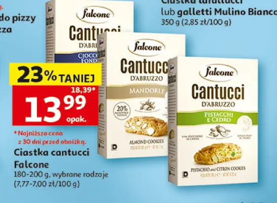Ciastka cantucci d'Abruzzo Falcone promocja w Auchan