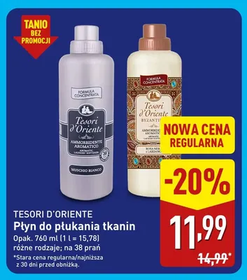 Płyn do płukania tkanin Muschio Bianco Tesori d'Oriente promocja w Aldi