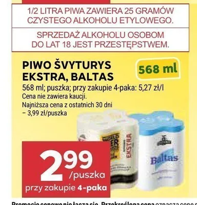 Piwo Švyturys Ekstra promocja w Stokrotka