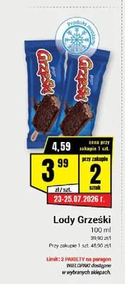 Lody na patyku Grześki promocja w Premium Nasz Sklep