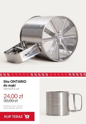 Sito do mąki Ontario 10x15x9,5 cm promocja w Homla
