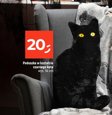 Poduszka w kształcie czarnego kota promocja w Dealz