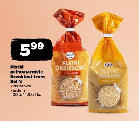 Płatki orkiszowe pełnoziarniste Bell's promocja w Netto