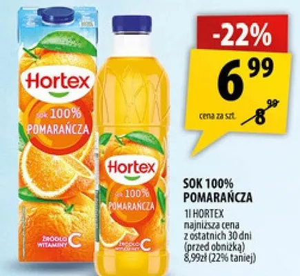 Sok 100% pomarańcza promocja w Arhelan