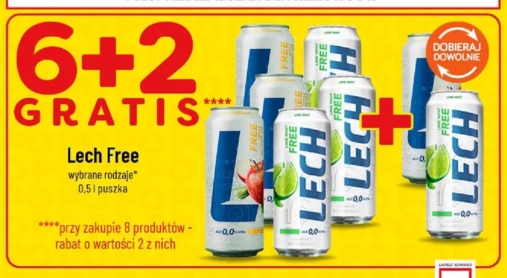 Piwo bezalkoholowe Lech jabłko z trawą cytrynową promocja w POLOmarket