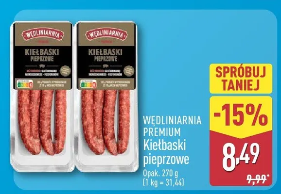 Kiełbaski pieprzowe Wędliniarnia Premium promocja