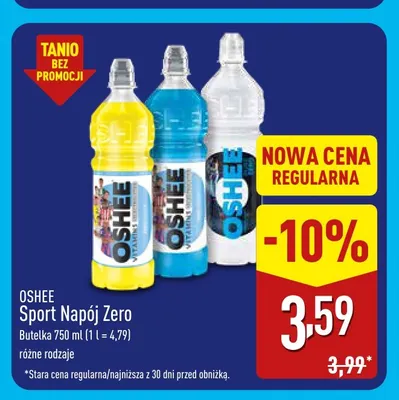 Sport napój zero Oshee promocja w Aldi