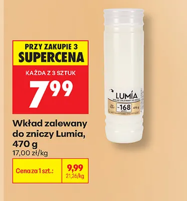 Wkład zalewany do zniczy Lumia promocja w Biedronka