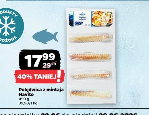 Polędwica z mintaja Navito promocja w Netto