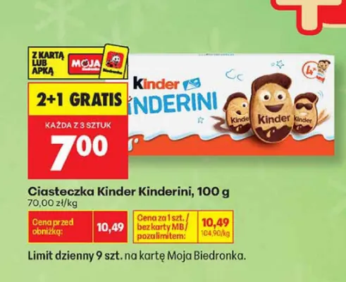 Ciasteczka Kinder Kinderini promocja w Biedronka