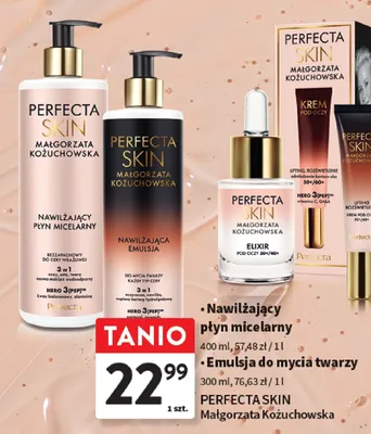 Nawilżający płyn micelarny Perfecta Skin Małgorzata Kożuchowska promocja w Intermarche