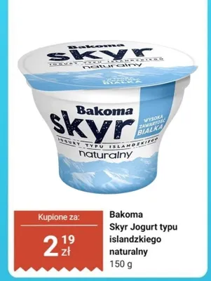 Skyr jogurt typu islandzkiego naturalny promocja w Dino