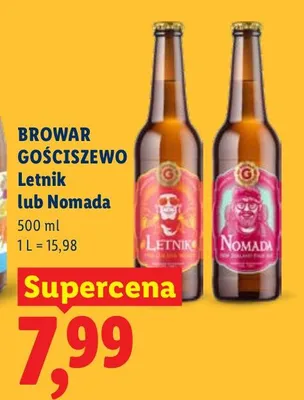 Piwo Browar Gościszewo Nomada promocja w Lidl