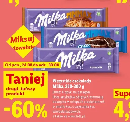 Czekolada Milka MMMAX Oreo promocja w Lidl