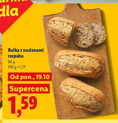 Bułka z nasionami rzepaku Piekarnia Lidla promocja w Lidl