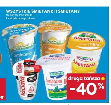 Śmietanki i śmietany promocja w Stokrotka
